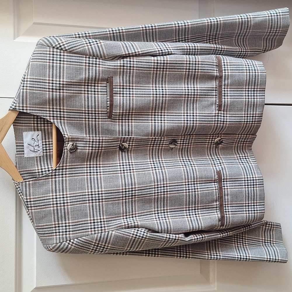 Retro Plaid Vintage Academia Blazer